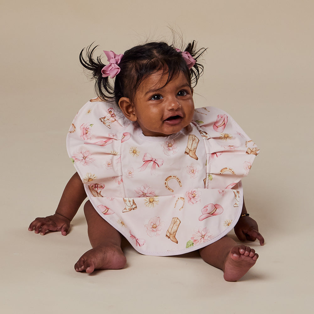 Boots & Bows Frill Snuggle Bib - View 11