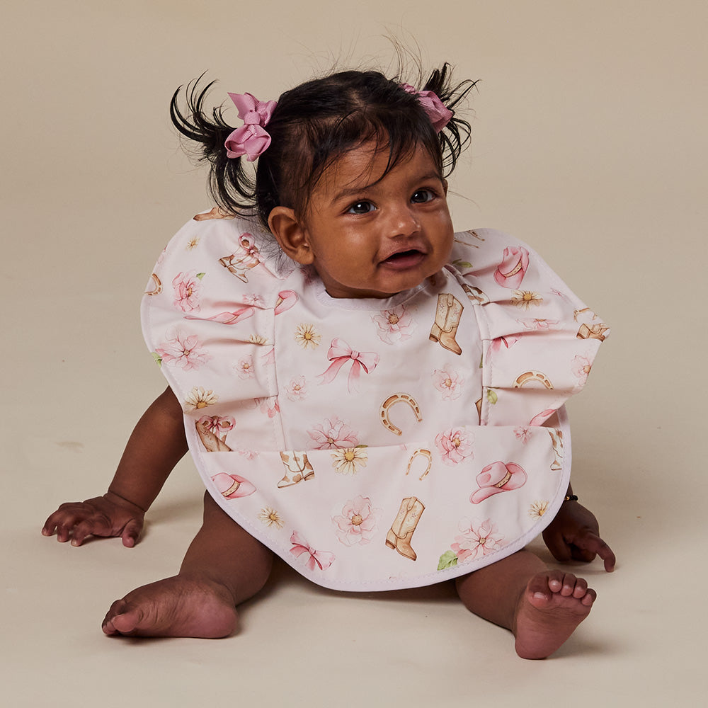 Boots & Bows Frill Snuggle Bib - View 6