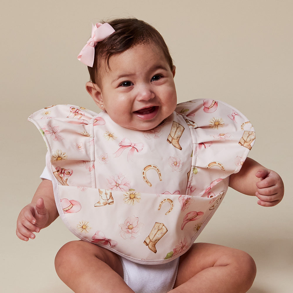Boots & Bows Frill Snuggle Bib - View 4