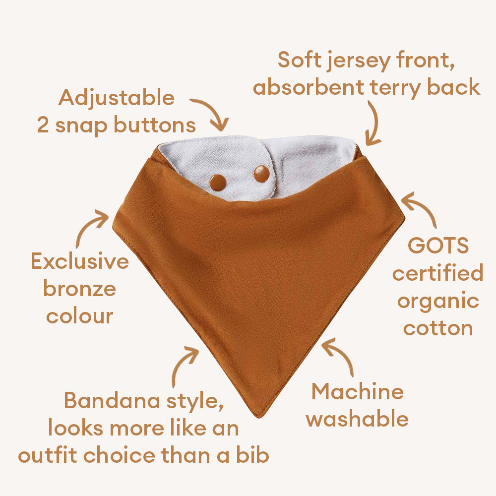 Bronze Organic Dribble Bib - View 4