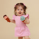 Bubblegum Short Sleeve Organic Dress - Thumbnail 4