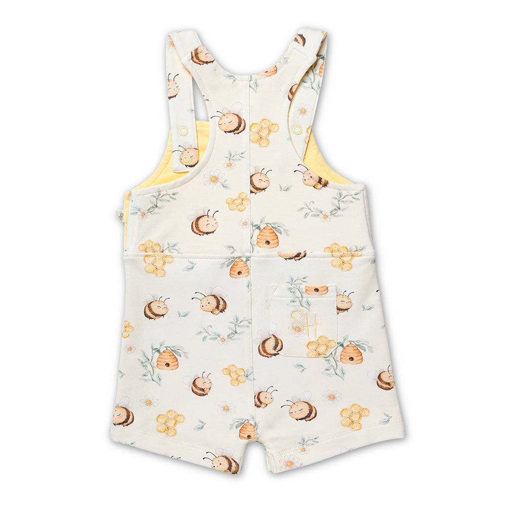Bumblebees Organic Snuggle Overall Shorts - View 10