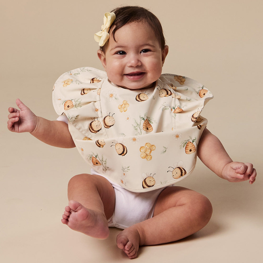 Bumblebees Frill Snuggle Bib - View 1