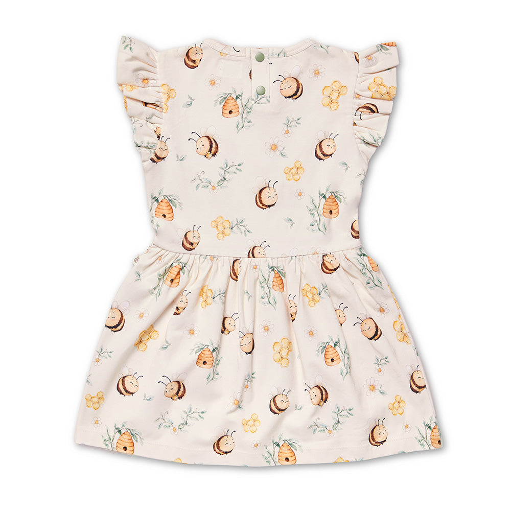 Bumblebees Short Sleeve Organic Dress - View 11