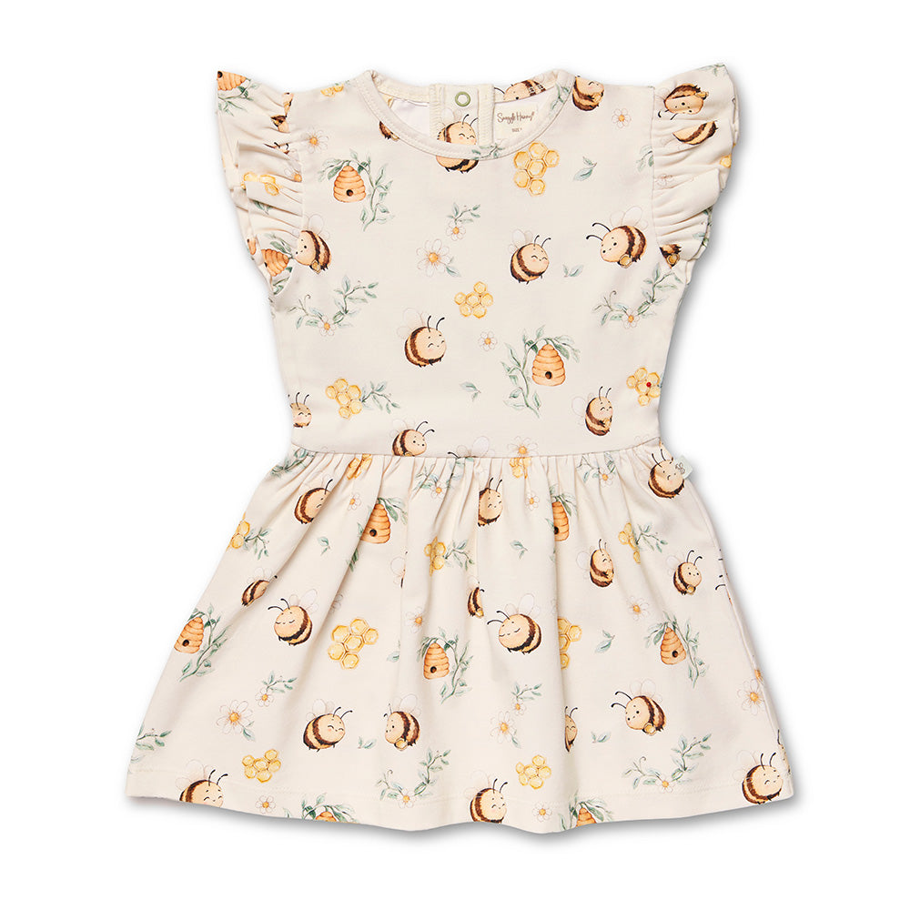 Bumblebees Short Sleeve Organic Dress - View 13