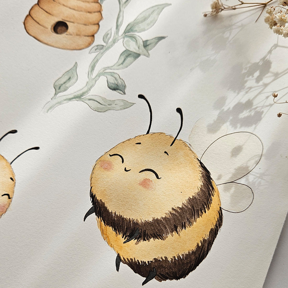 Bumblebees Short Sleeve Organic Bodysuit with Frill - View 8
