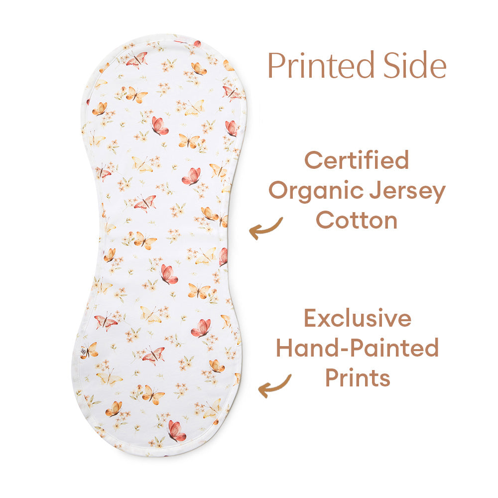 Butterfly Organic Cotton Burp Cloth - View 5