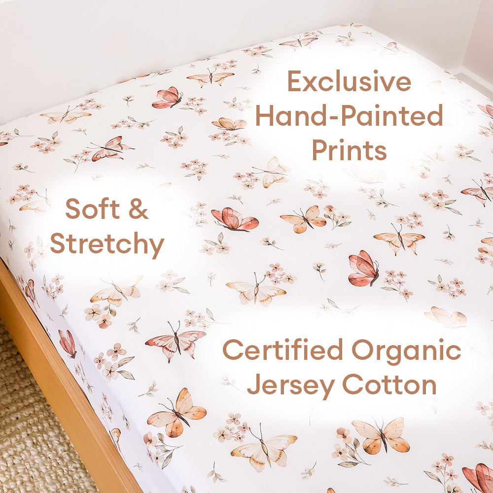 Butterfly Organic Cotton Fitted Sheet - View 5