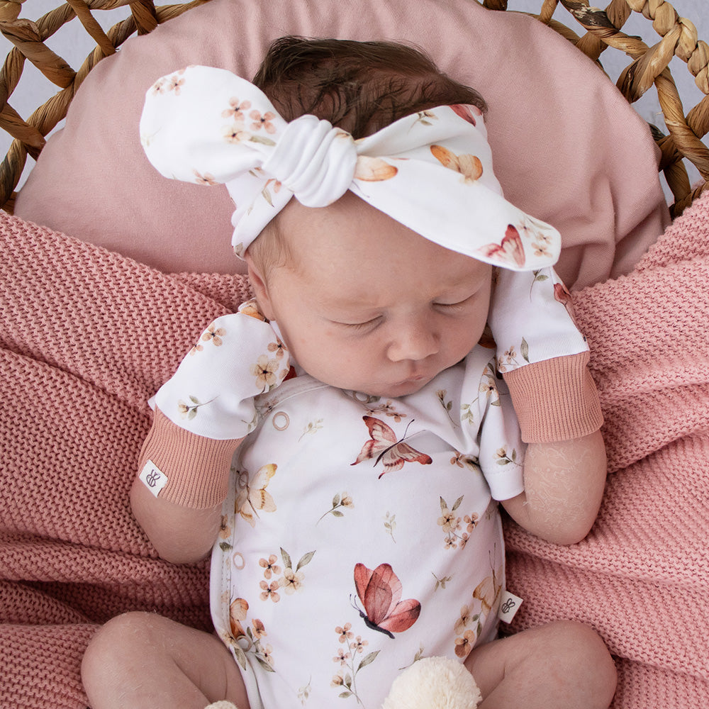 Butterfly Organic Cotton Mittens - View 4