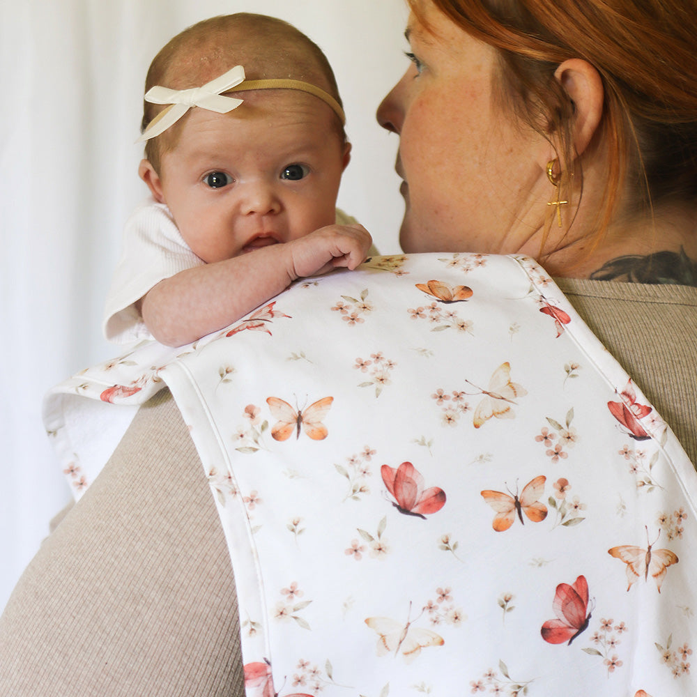 Butterfly Organic Cotton Burp Cloth - View 4