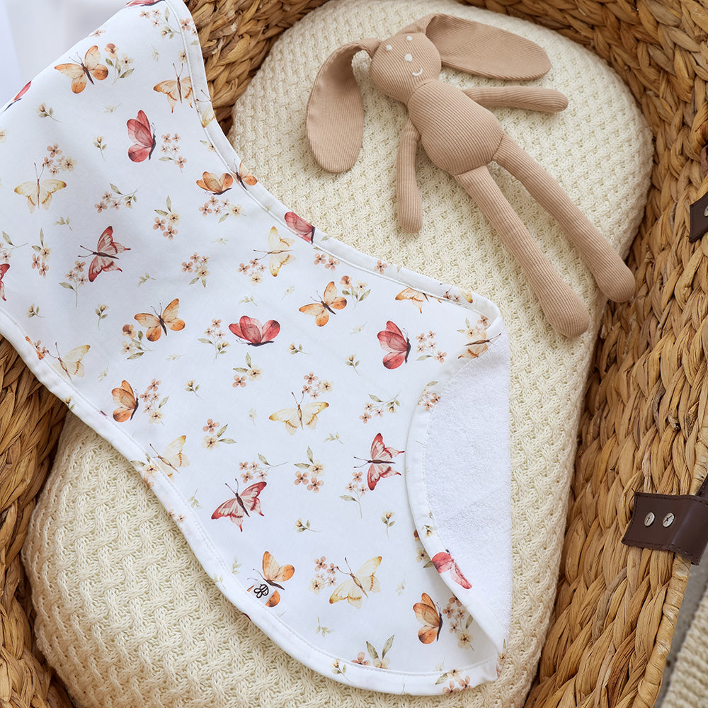 Butterfly Organic Cotton Burp Cloth - View 3