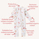 Butterfly Organic Snugglesuit Convertible Romper with Frill - Thumbnail 4