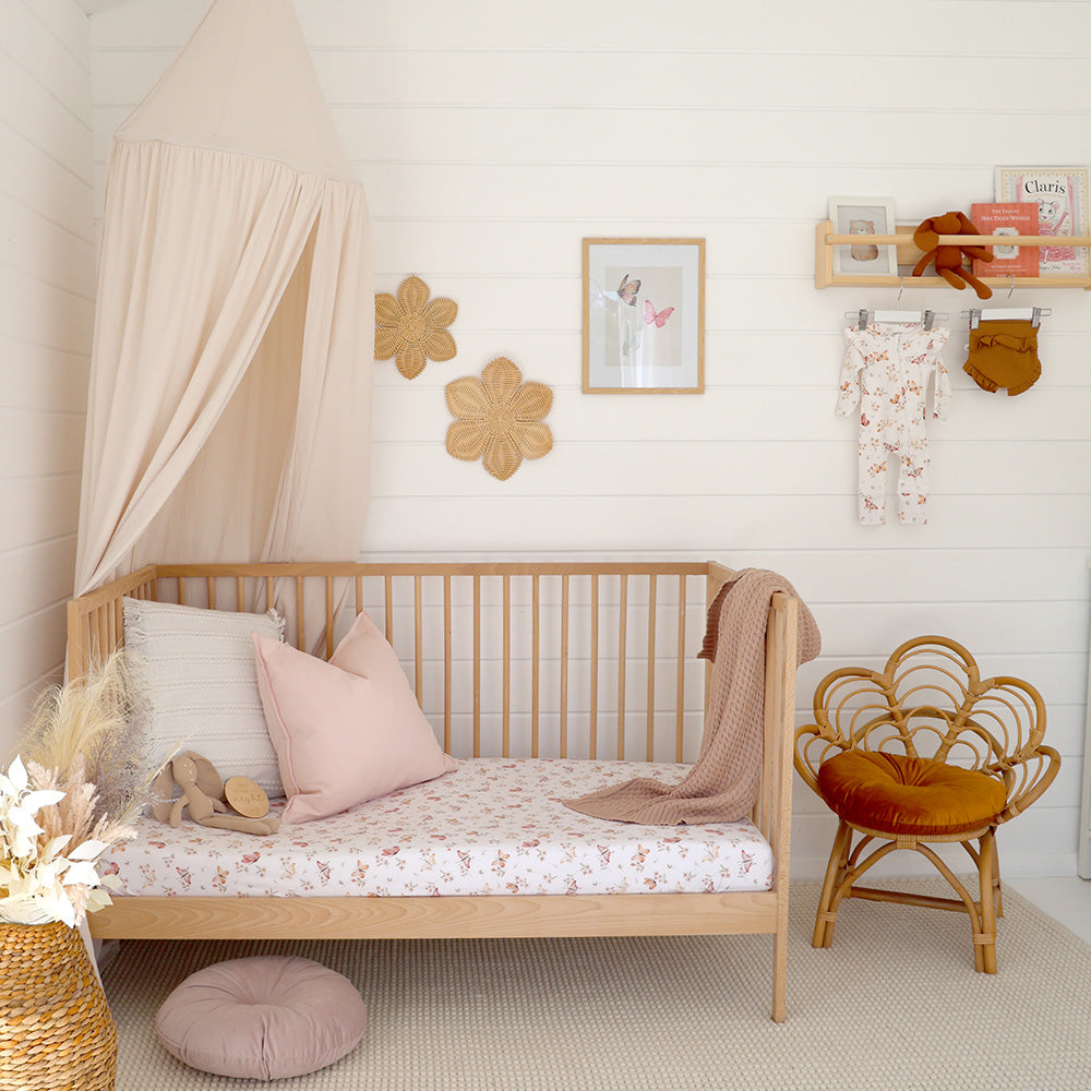 Butterfly Organic Fitted Cot Sheet - View 3