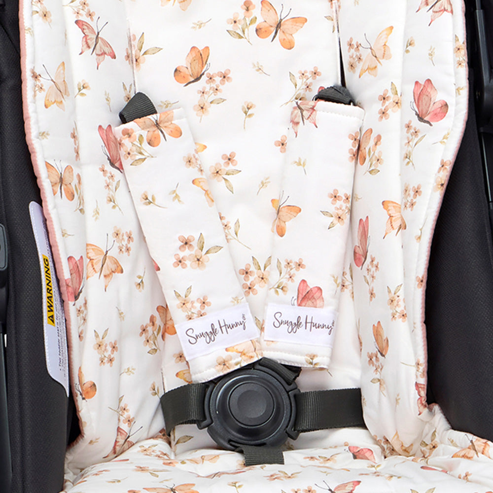 Butterfly Universal Reversible Pram Strap Covers - View 2