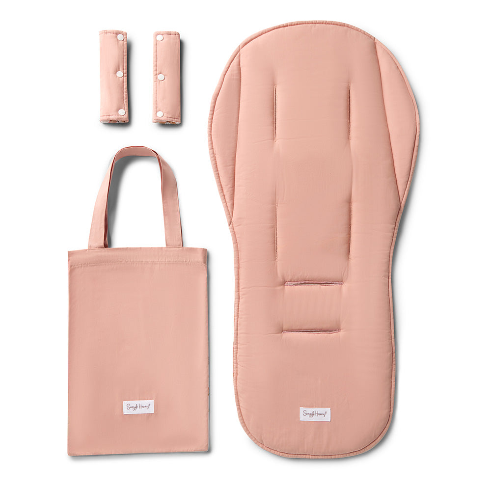 Bundle - Butterfly Pram Liner & Strap Cover Set - View 6