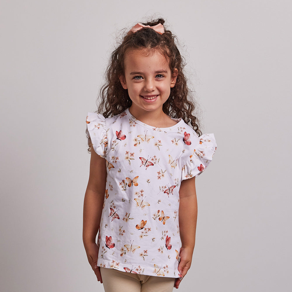 Butterfly Organic T-Shirt with Frill - View 8