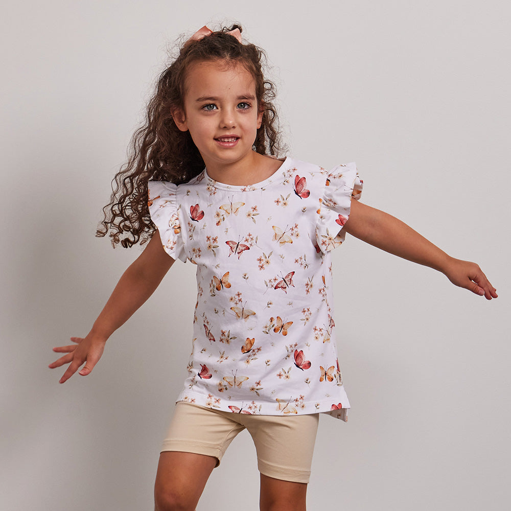 Butterfly Organic T-Shirt with Frill - View 6