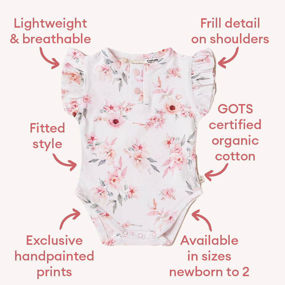 Camille Short Sleeve Organic Bodysuit - View 4