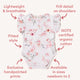 Camille Short Sleeve Organic Bodysuit - Thumbnail 4
