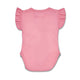 Candy Rib Short Sleeve Organic Bodysuit with Frill - Thumbnail 13
