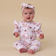 Carousel Organic Snugglesuit Convertible Romper with Frill - Thumbnail 11