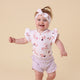 Carousel Short Sleeve Organic Bodysuit with Frill - Thumbnail 13