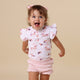 Carousel Short Sleeve Organic Bodysuit with Frill - Thumbnail 4