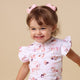 Carousel Short Sleeve Organic Bodysuit with Frill - Thumbnail 8