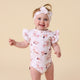 Carousel Short Sleeve Organic Bodysuit with Frill - Thumbnail 3