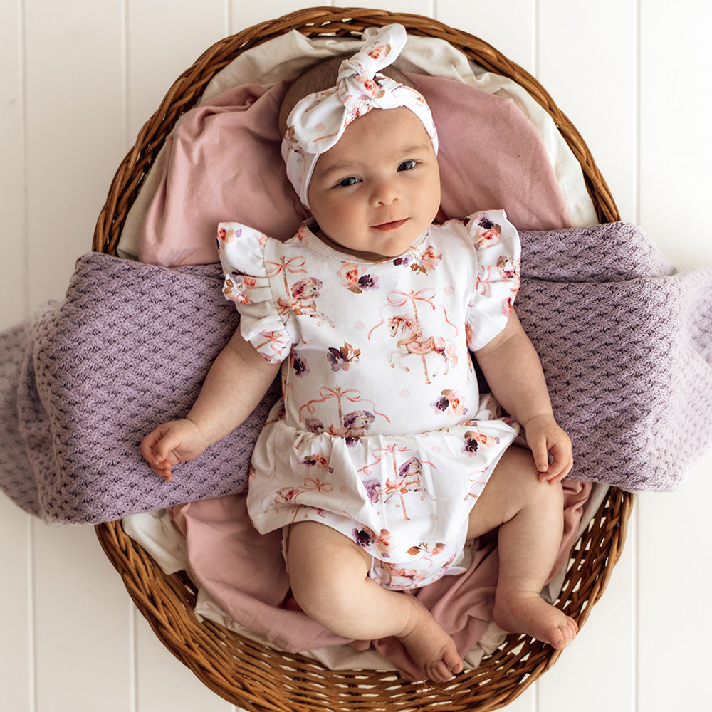 Carousel Short Sleeve Organic Dress - View 3