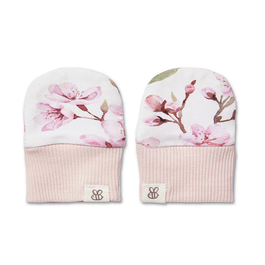 Cherry Blossom Organic Cotton Mittens | Snuggle Hunny
