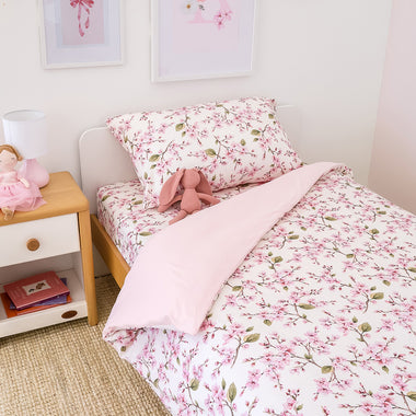Cherry Blossom Organic Cotton Quilt Cover | Snuggle Hunny