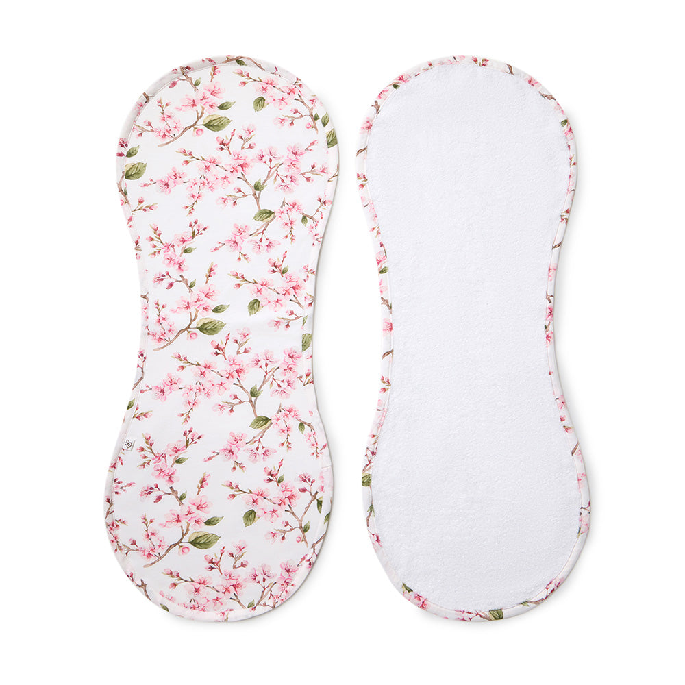 Cherry Blossom Organic Cotton Burp Cloth - View 2