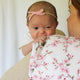 Cherry Blossom Organic Cotton Burp Cloth - Thumbnail 4