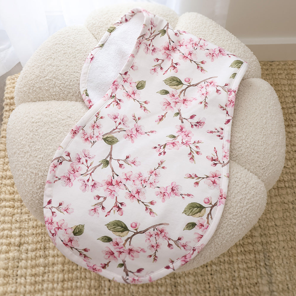 Cherry Blossom Organic Cotton Burp Cloth - View 5