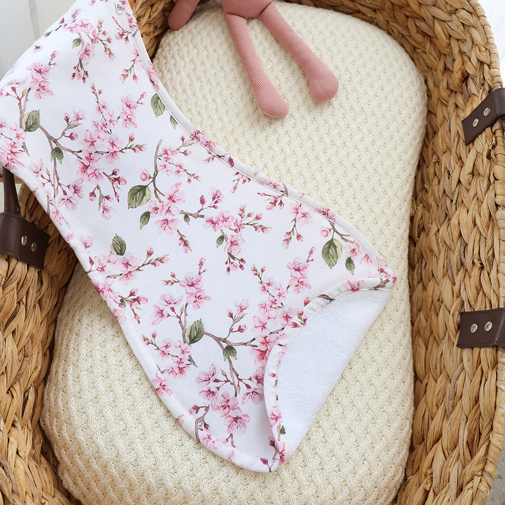 Cherry Blossom Organic Cotton Burp Cloth - View 3