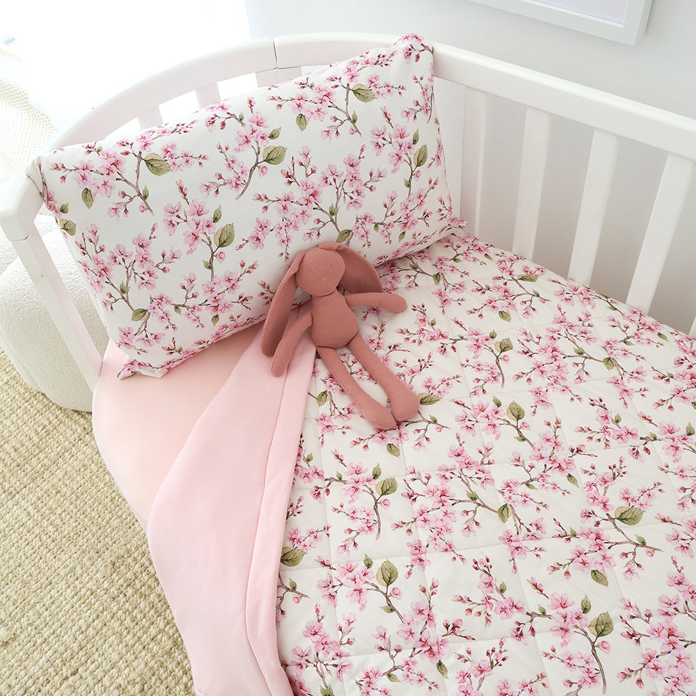 Cherry Blossom Organic Cotton Cot Comforter - View 7