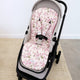Bundle - Cherry Blossom Pram Liner & Strap Cover Set - Thumbnail 2