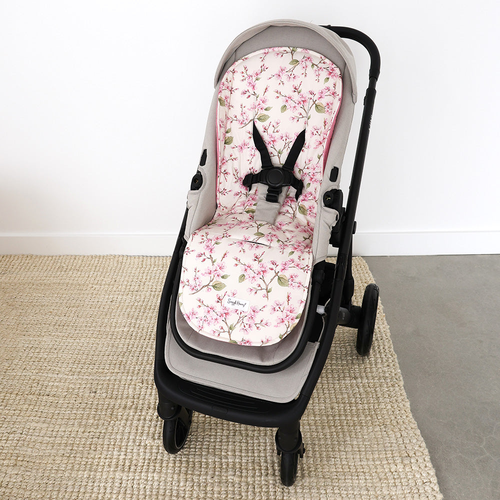 Cherry Blossom Universal Organic Pram Liner - View 3