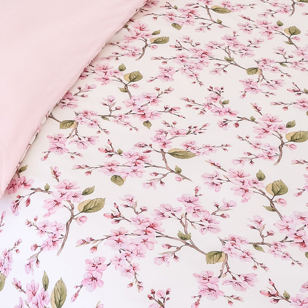 Bundle - Cherry Blossom King Single Bedding - 1 x Sheet + 1 x Quilt Cover + 1 x Pillowcase - View 4