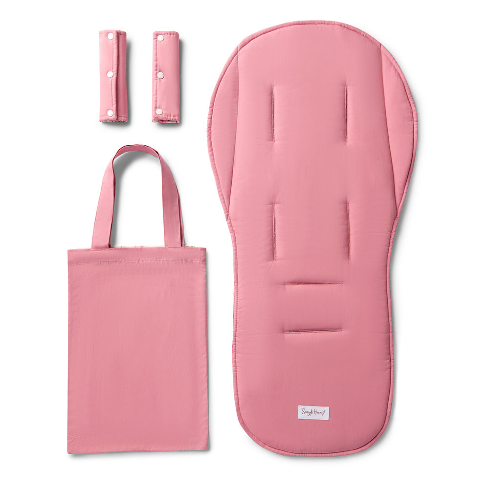 Bundle - Cherry Blossom Pram Liner & Strap Cover Set - View 6