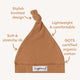 Chestnut Ribbed Organic Knotted Beanie - Thumbnail 4