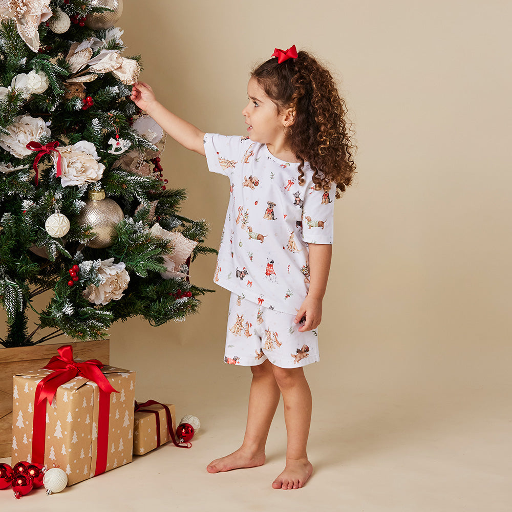 Christmas Pups Organic Kids PJ Set - View 12