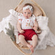 Christmas Pups Short Sleeve Organic Bodysuit with Frill - Thumbnail 8