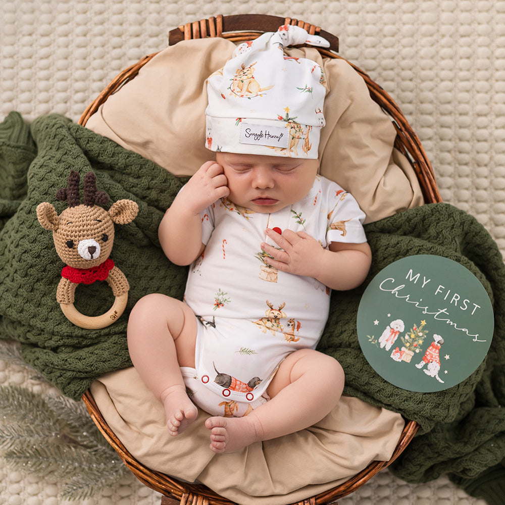 Christmas Pups Short Sleeve Organic Bodysuit - View 14