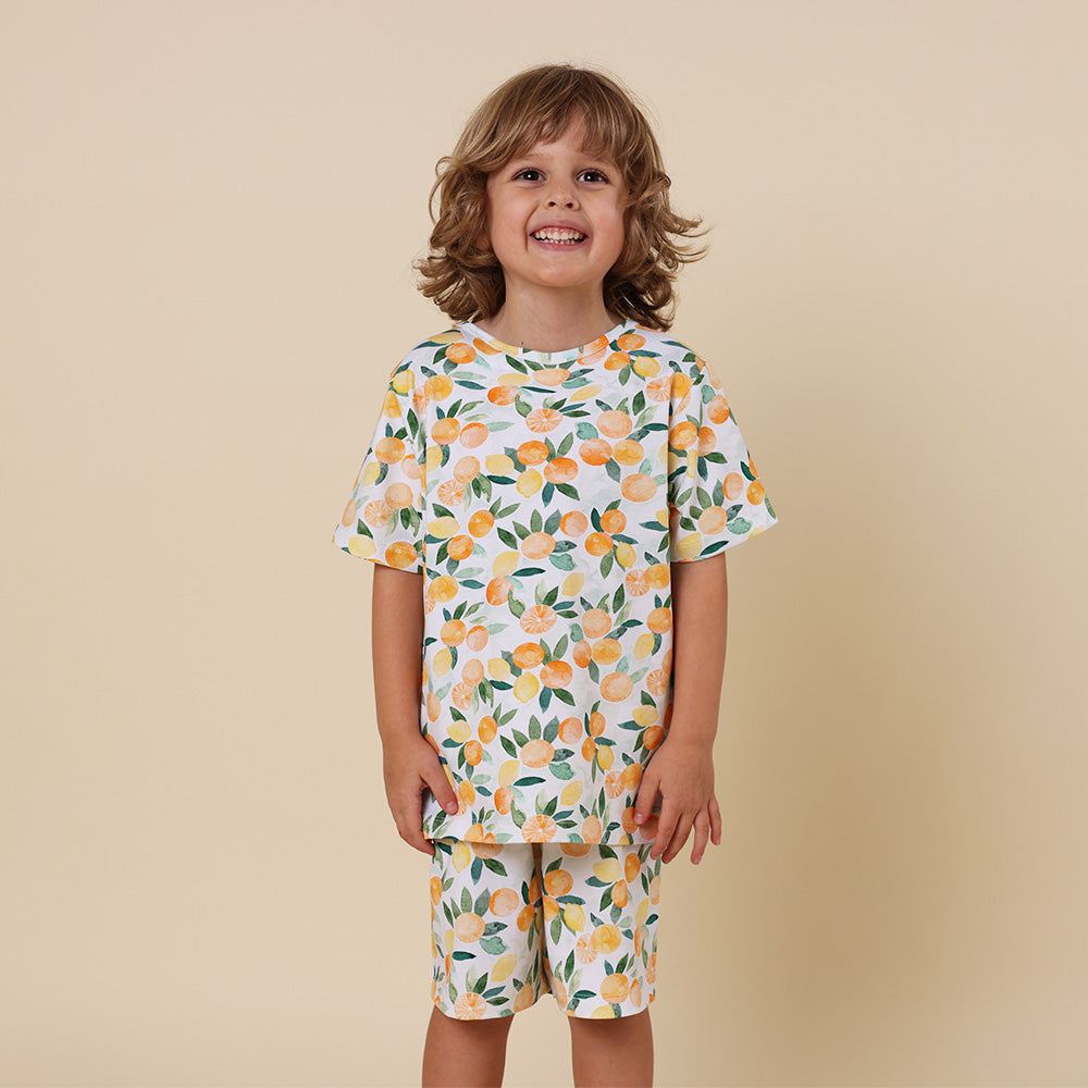 Citrus Squeeze Organic Kids PJ Set - View 2