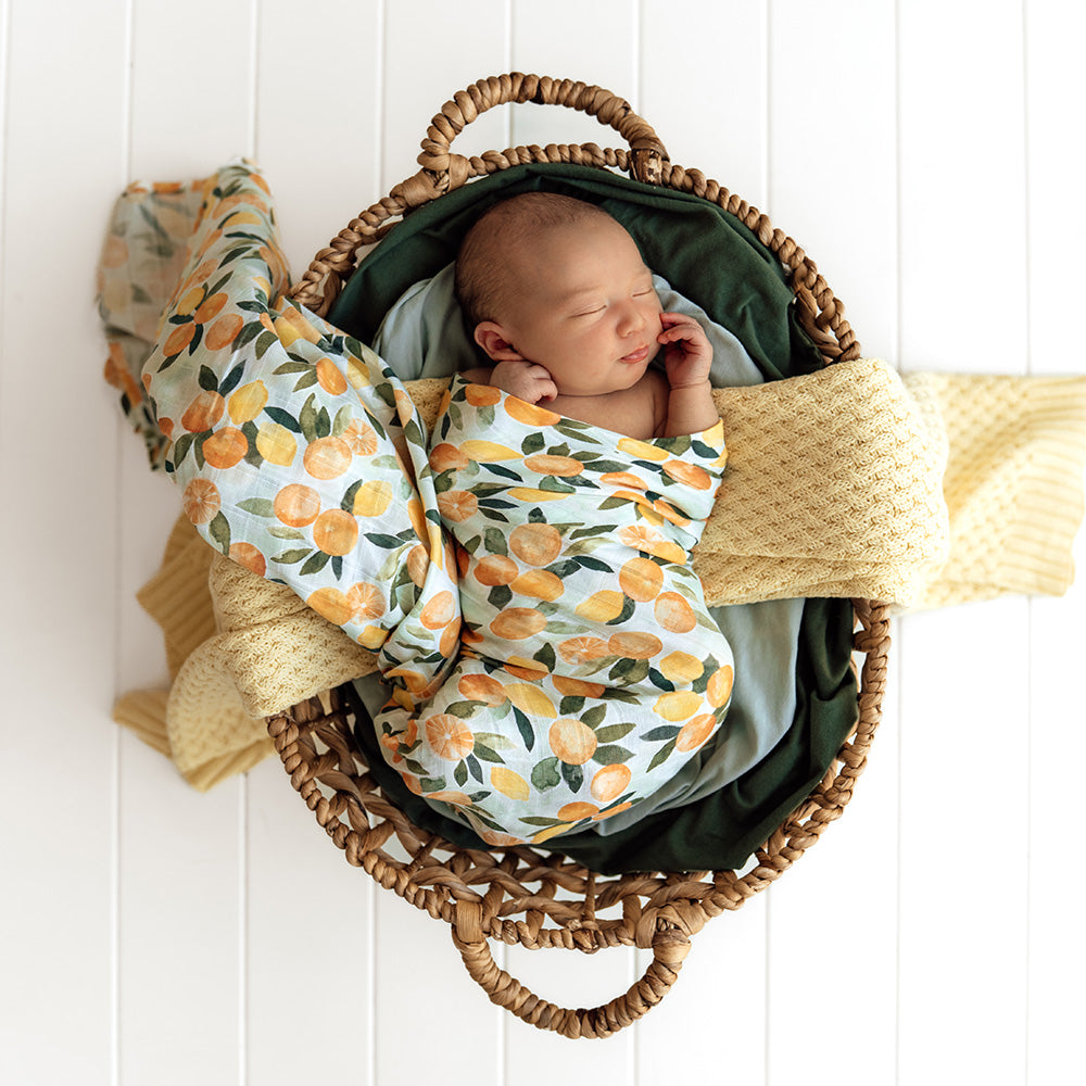 Citrus Squeeze Organic Muslin Wrap - View 4