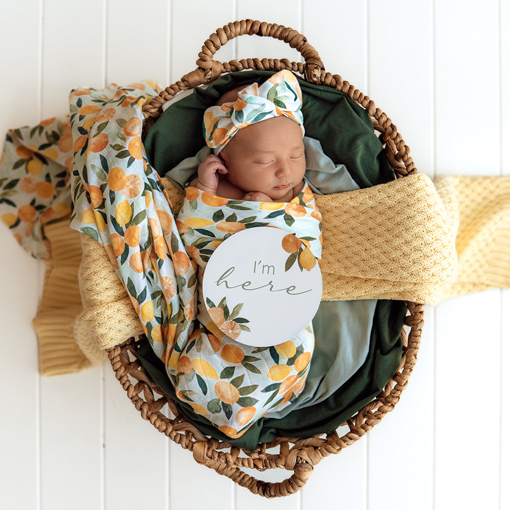 Citrus Squeeze Organic Muslin Wrap - View 3