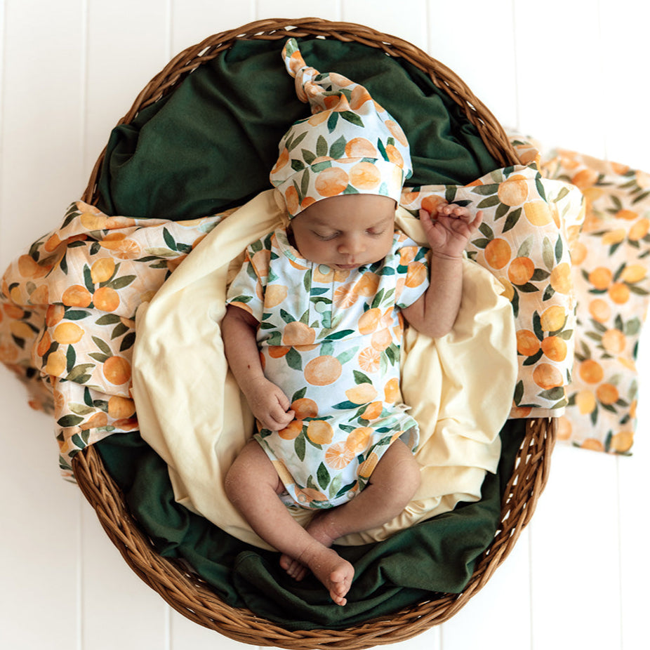 Citrus Squeeze Short Sleeve Organic Bodysuit - View 1