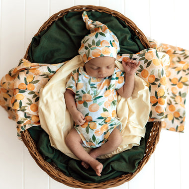 Citrus Squeeze Short Sleeve Organic Bodysuit | Snuggle Hunny
